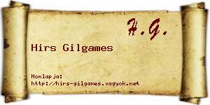Hirs Gilgames névjegykártya